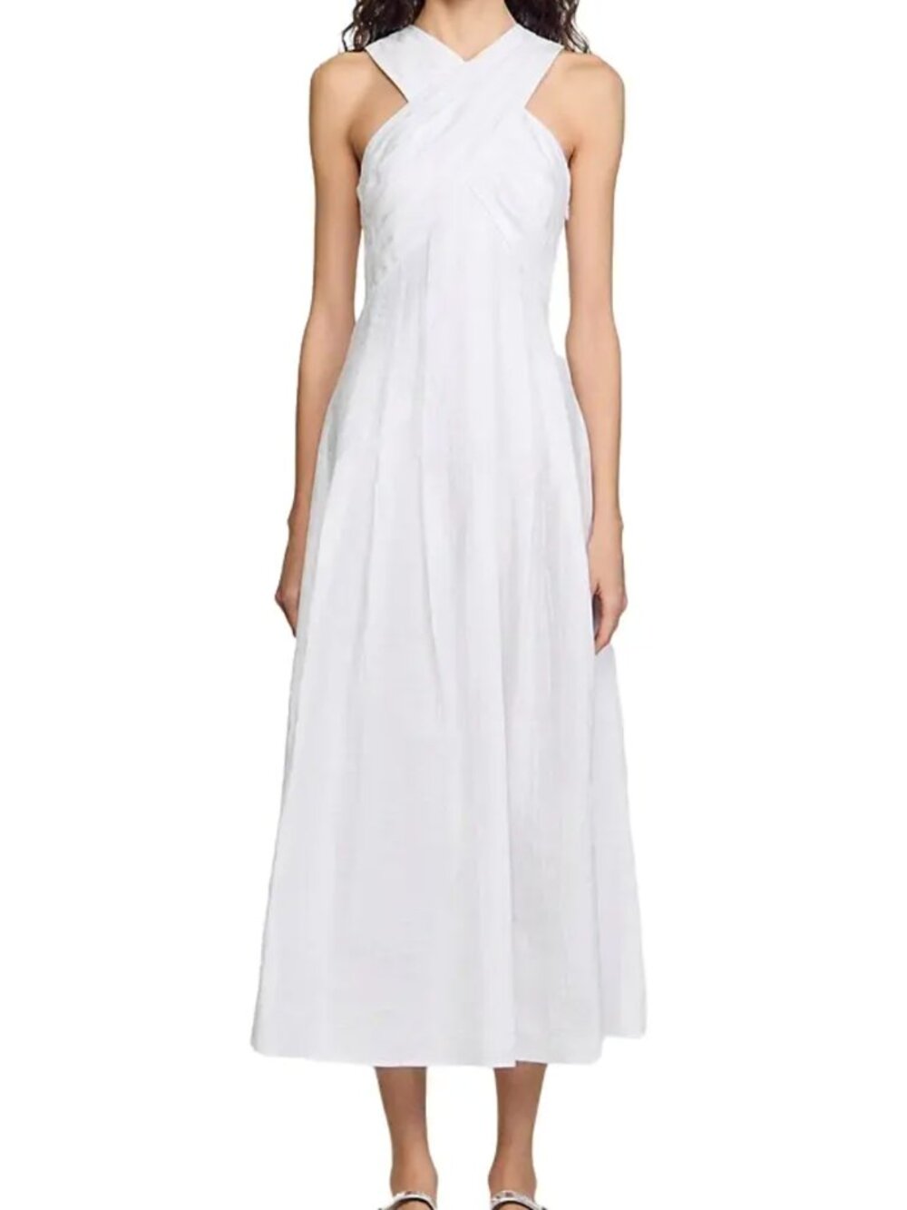 Sandro pleated maxi dress
